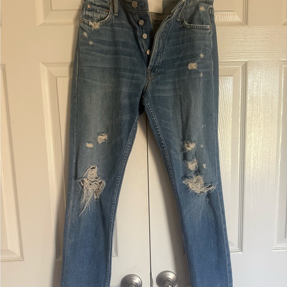 MOTHER Vintage Blue Straight Leg Jeans - Picture 6 of 6